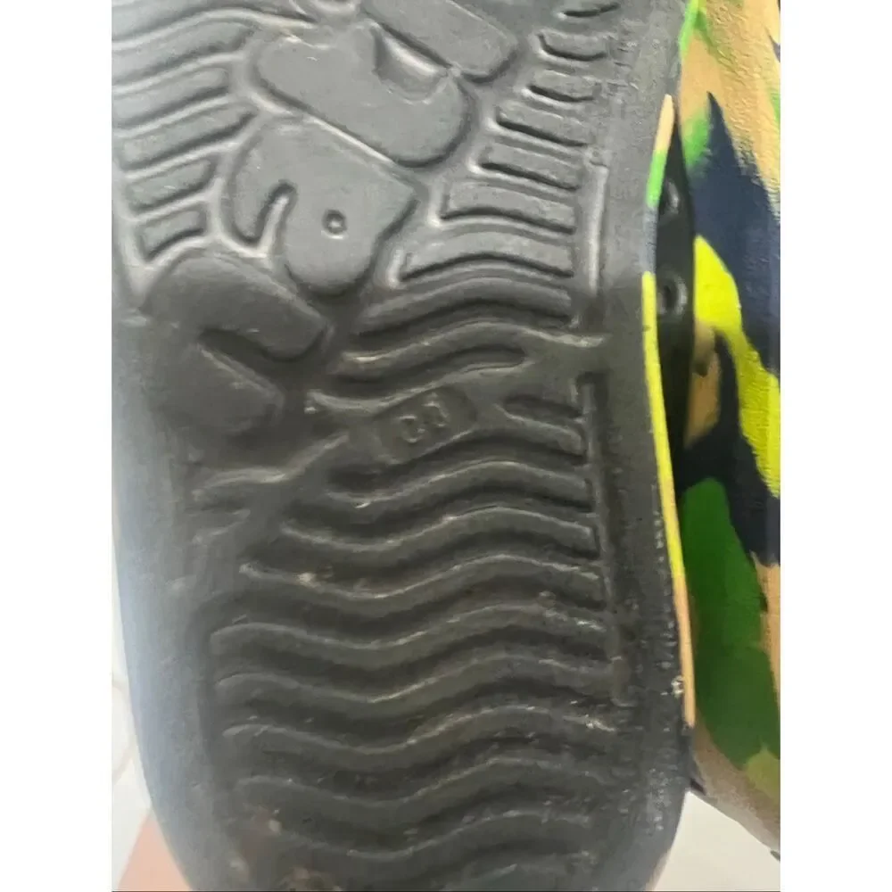 Native Jefferson Marbled Kids Shoes Jiffy Black/Grasshopper Green/Marble C8 Chil